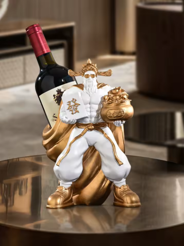 Muscle God of Wealth Wine Rack Ornament