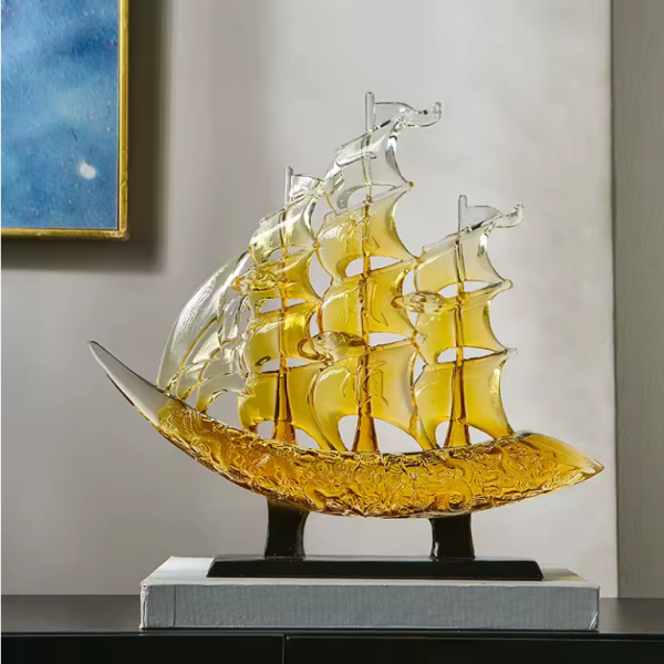 Room Decor Smooth Sailing Boat Ornament - 图片 3