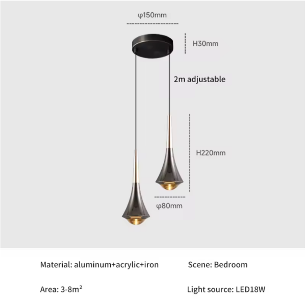 Modern LED Pendant Light Hanging Lamp - 图片 4