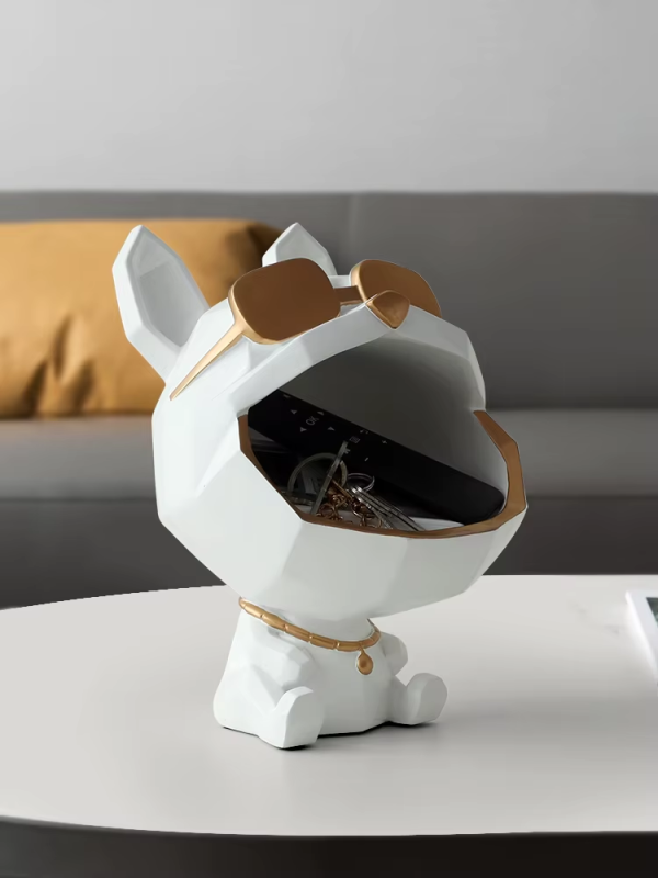 Dog Resin Sculpture Cool Dog Big Mouth - 图片 3