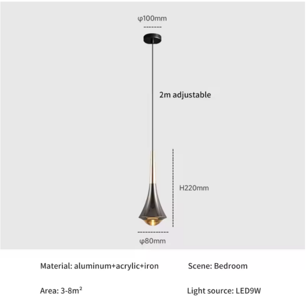 Modern LED Pendant Light Hanging Lamp - 图片 3