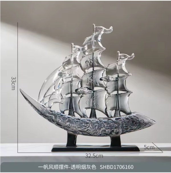 Room Decor Smooth Sailing Boat Ornament - 图片 2