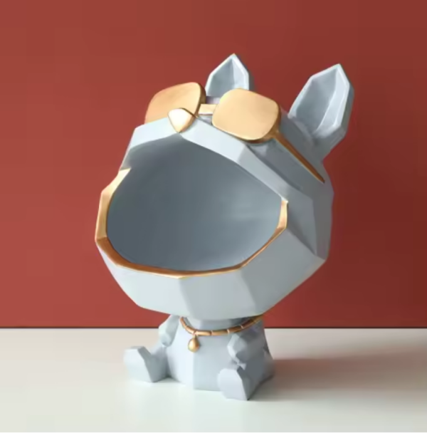 Dog Resin Sculpture Cool Dog Big Mouth - 图片 2